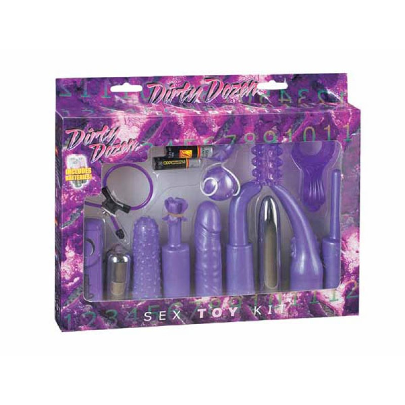 Dirty Dozen Sex Toy Kit - Purple